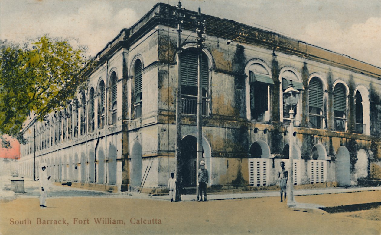 Cuartel Sur, Fuerte William, Calcuta, finales del siglo XIX-principios del siglo XX de Unbekannt