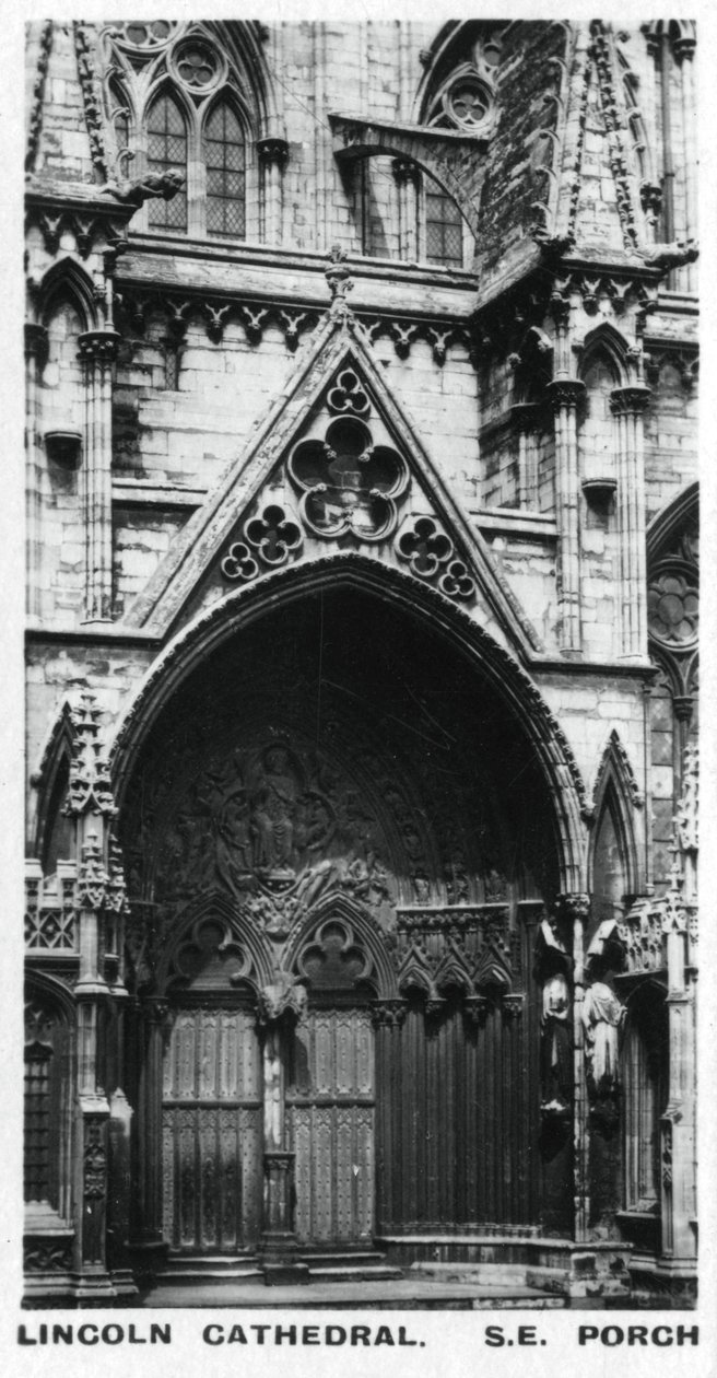 Pórtico sureste, Catedral de Lincoln, c1920s de Unbekannt