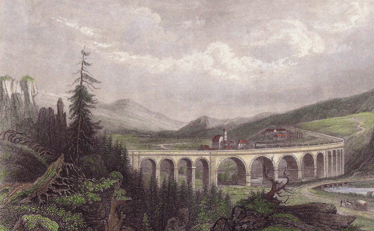 Ferrocarril del Sur. Viaducto Payerbach, Semmering de Unbekannt