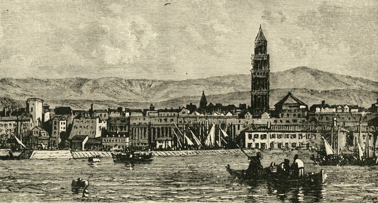 Spalatro, desde el puerto, 1890 de Unbekannt