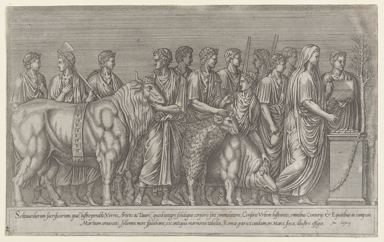 Speculum Romanae Magnificentiae: Sacrificio en el Campo de Marte de Unbekannt