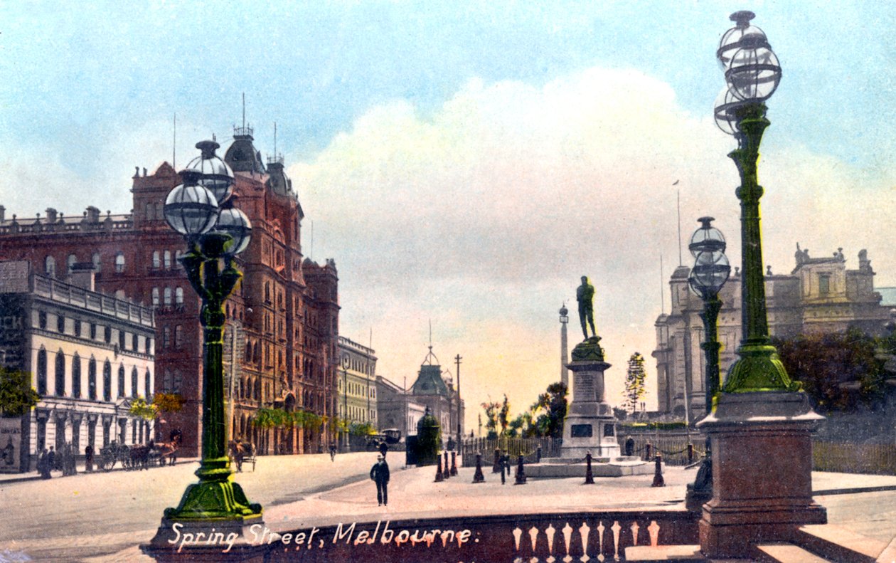 Calle Spring, Melbourne, Australia, 1912 de Unbekannt