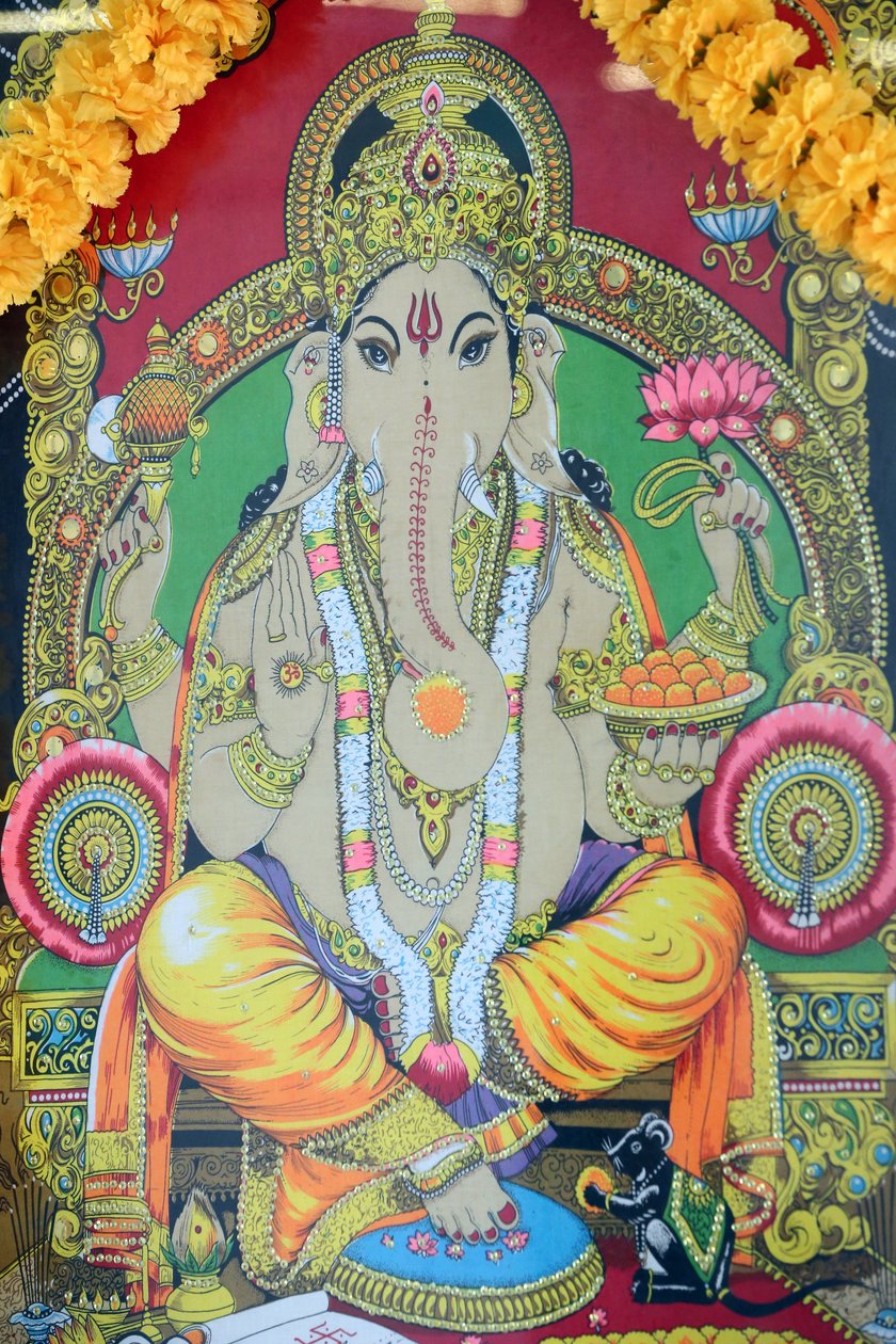 Templo Sri Thenday Yutthapani. Ganesh. Pintura. Ciudad Ho Chi Minh. Vietnam de Unbekannt