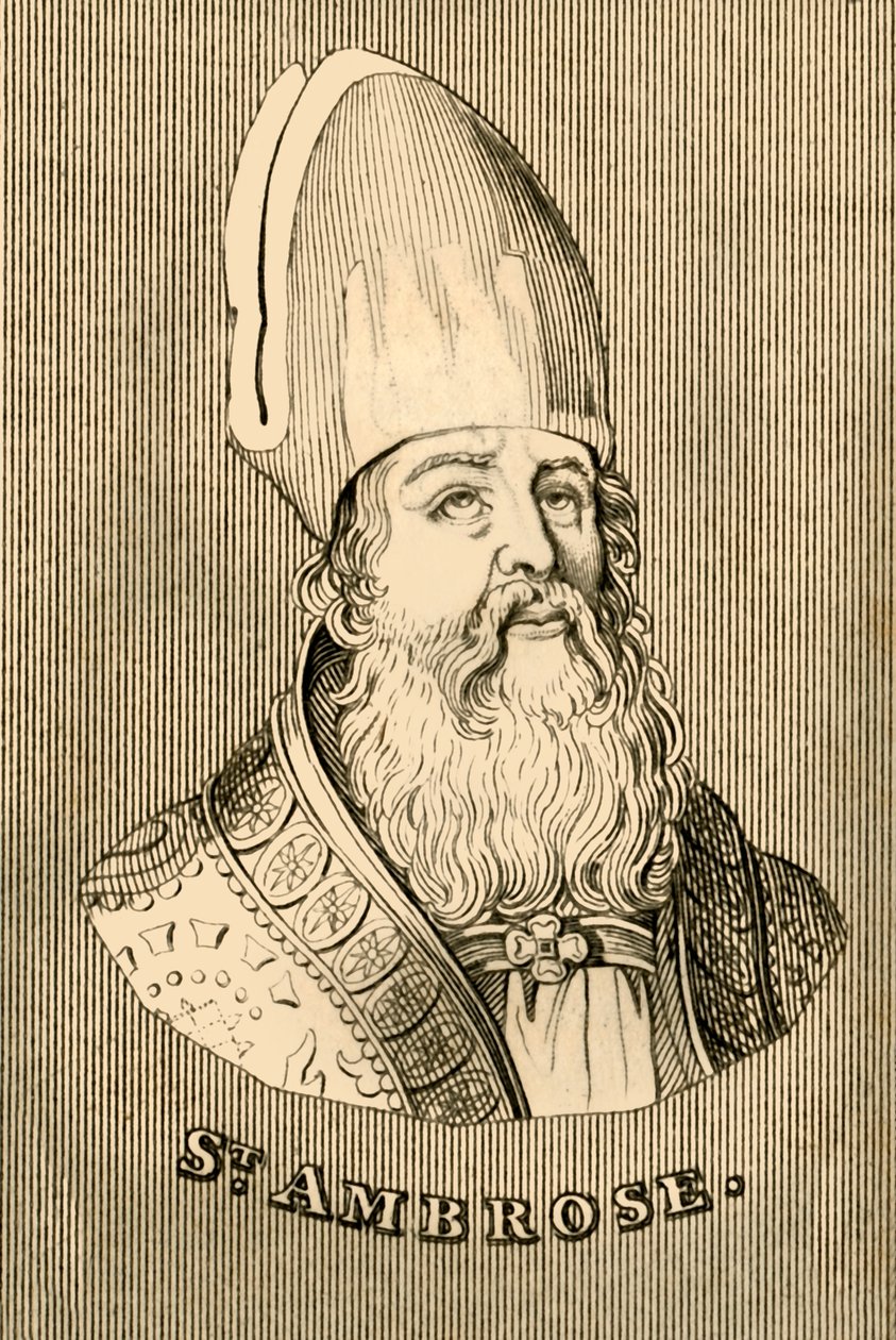 San Ambrosio, c. 340-397, 1830 de Unbekannt
