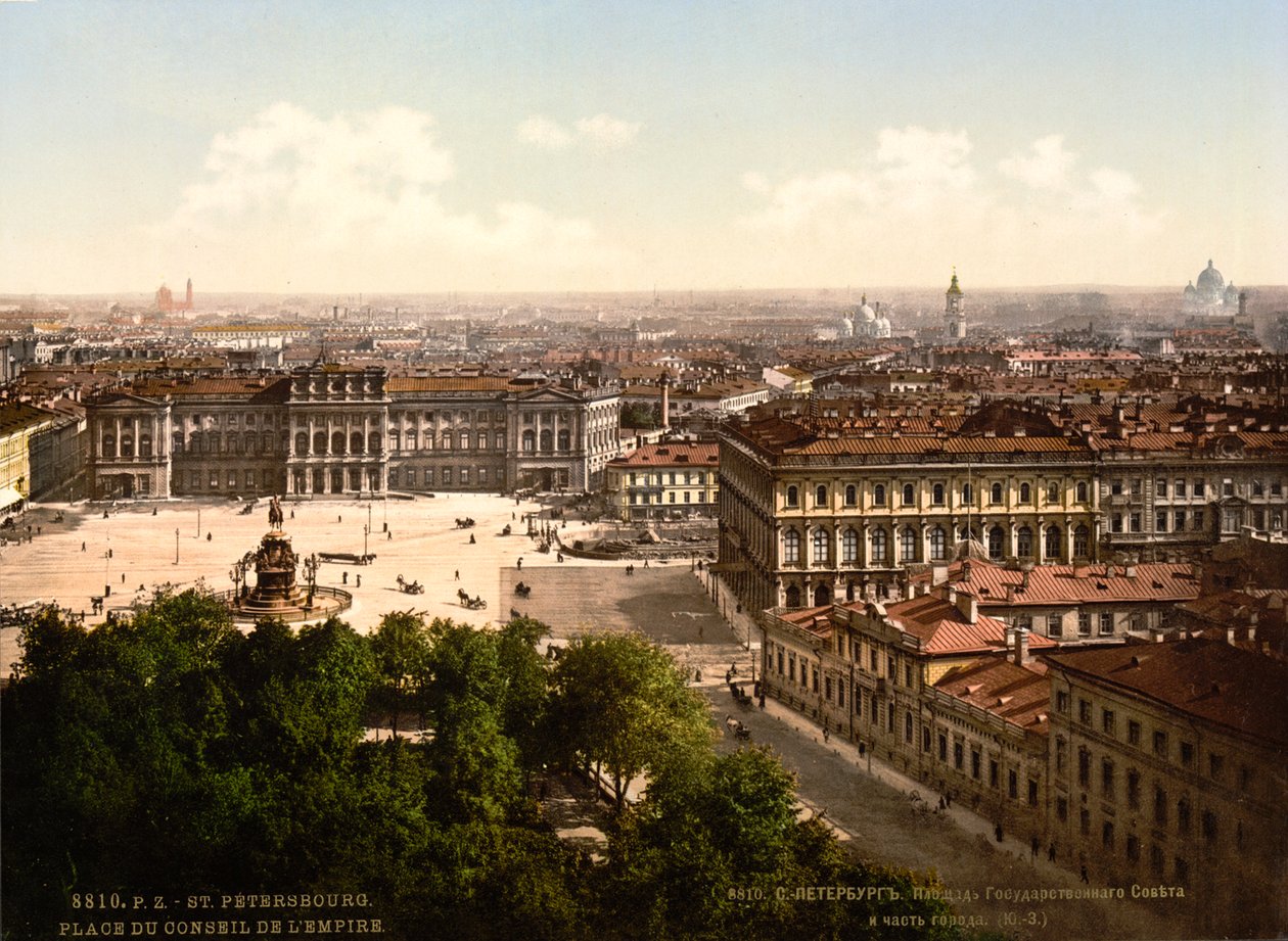 Plaza de San Isaac, San Petersburgo, Rusia, c1890-c1905 de Unbekannt