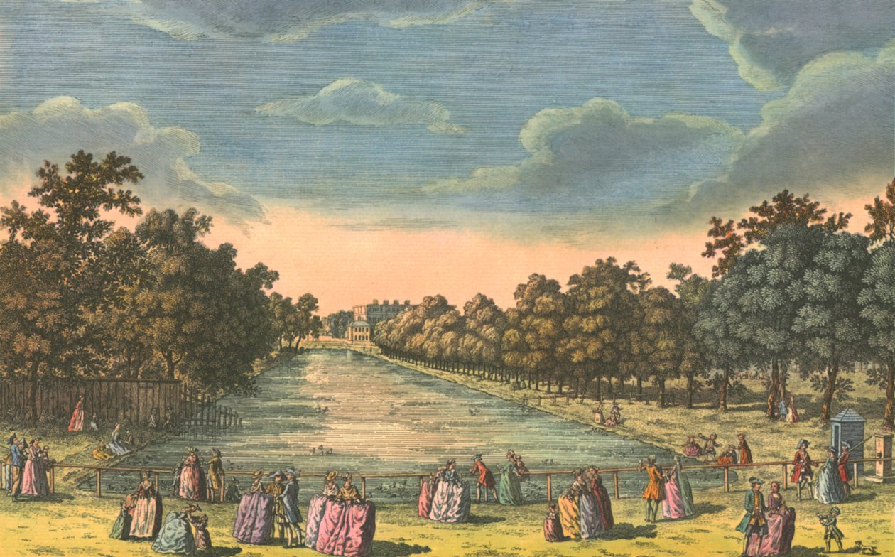 St James Park y Buckingham House, c. 1763 de Unbekannt