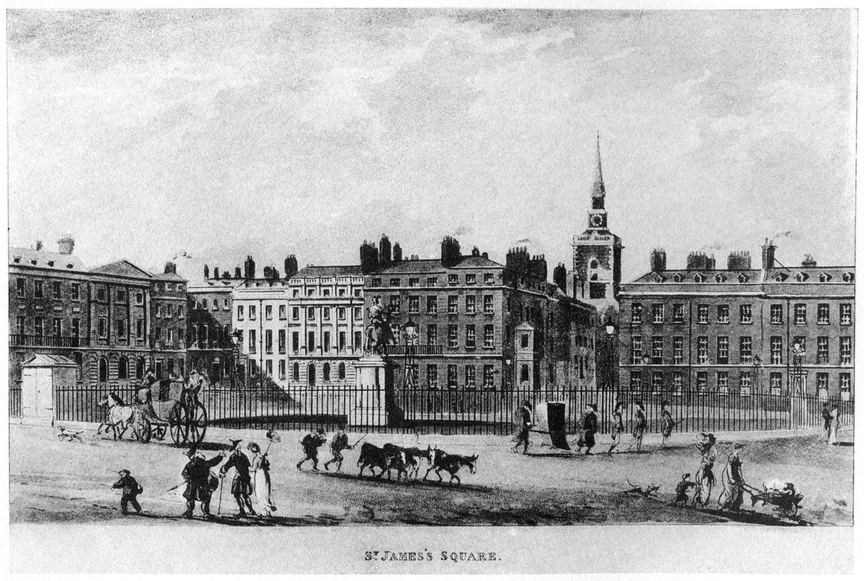 Plaza de St James, Londres, siglo XVIII, 1907 de Unbekannt