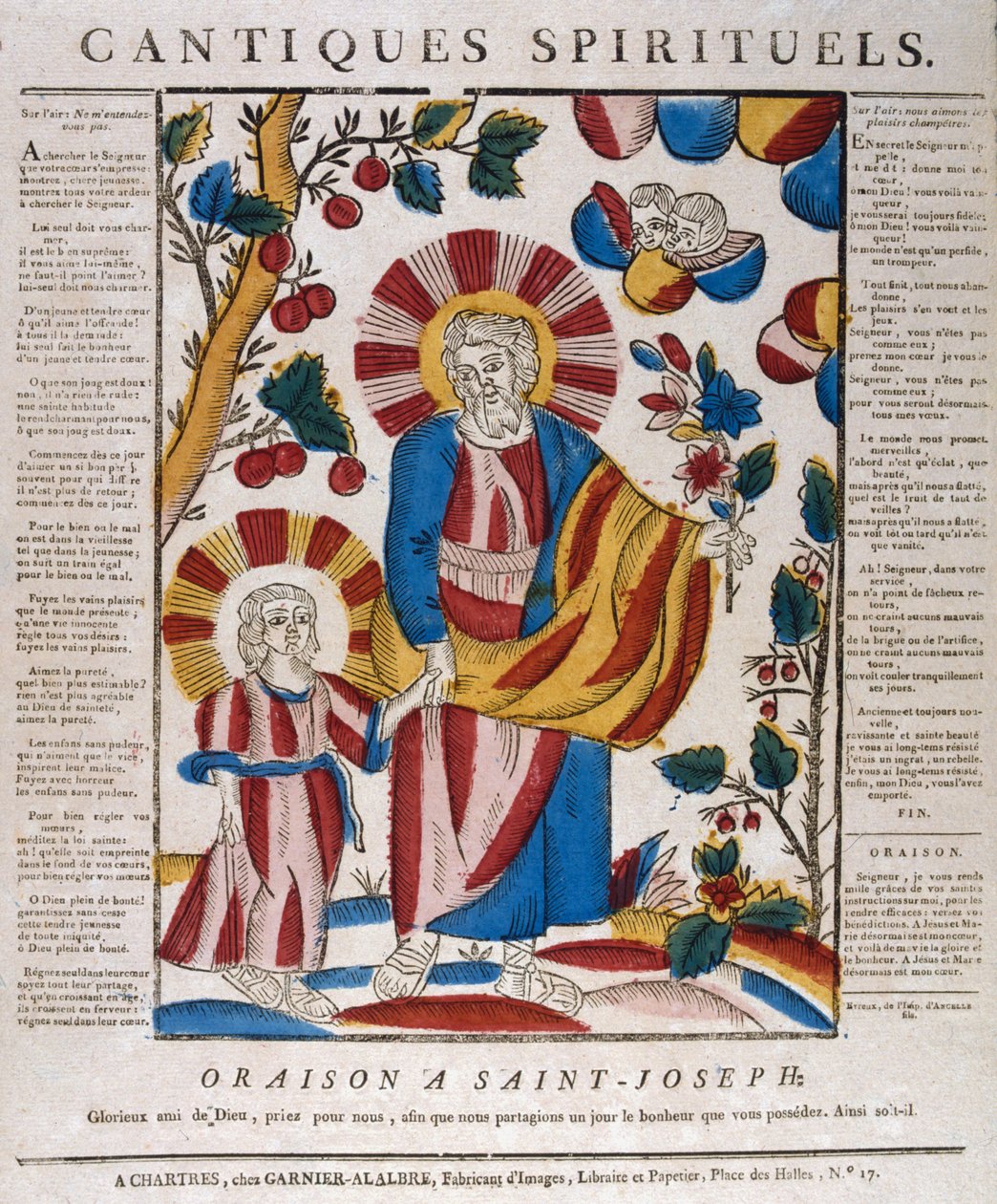 San José y Jesús caminando de la mano, siglo XVIII de Unbekannt
