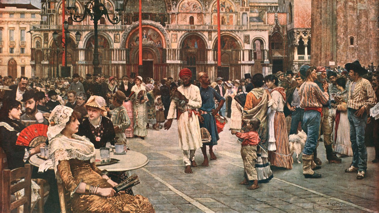 Plaza de San Marcos, Venecia, 1883, c1902 de Unbekannt