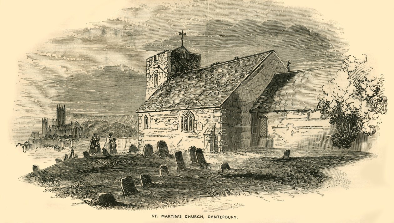 Iglesia de San Martín, Canterbury, Kent, c. 1850 de Unbekannt