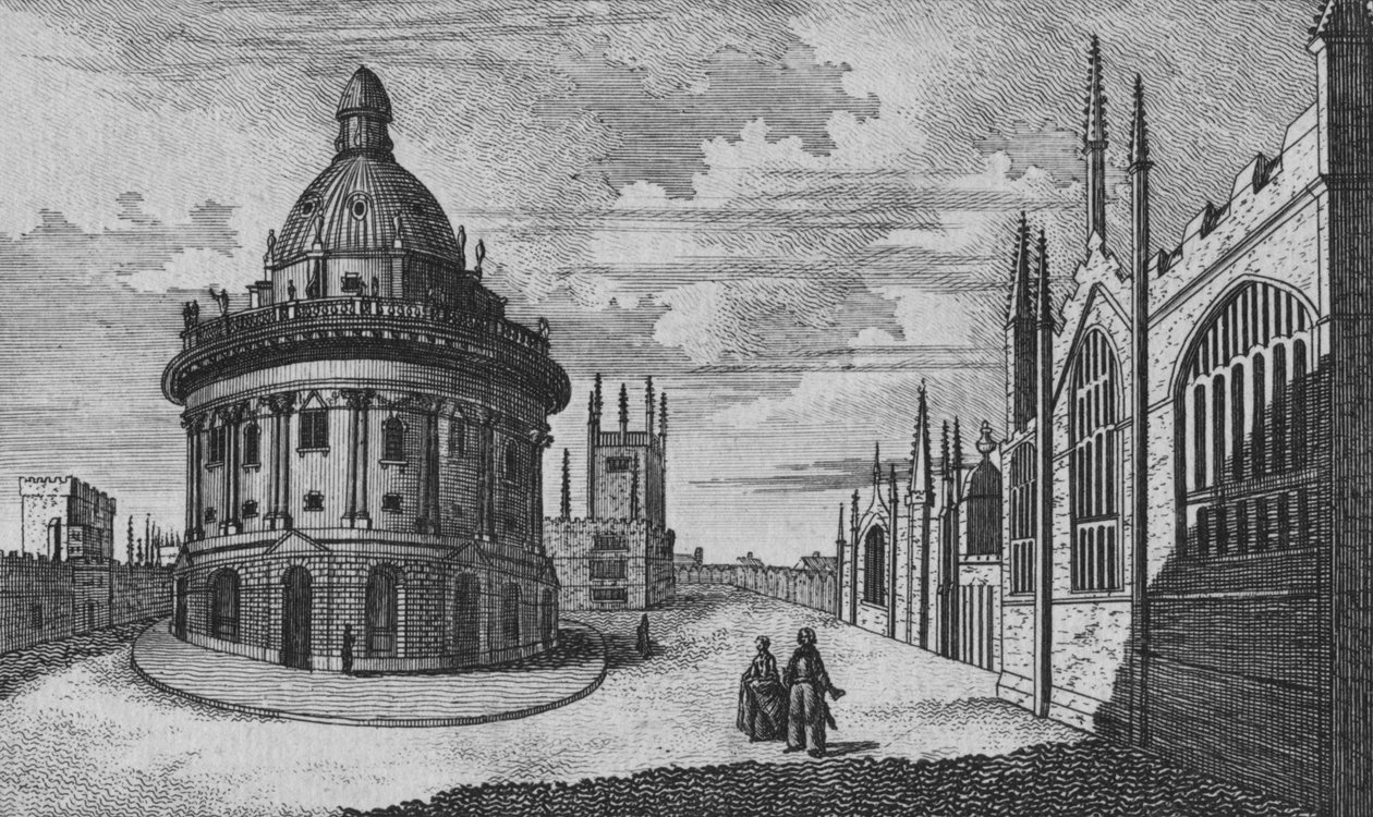 Iglesia de Santa María y Biblioteca Radcliffe en Oxford, siglo XVIII de Unbekannt