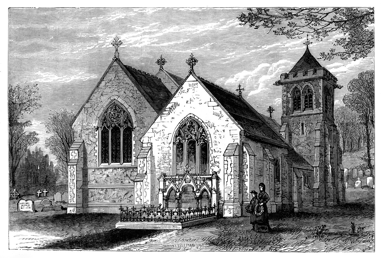 Iglesia de San Miguel y la tumba de Benjamin Disraeli 1804-1881, finales del siglo XIX de Unbekannt