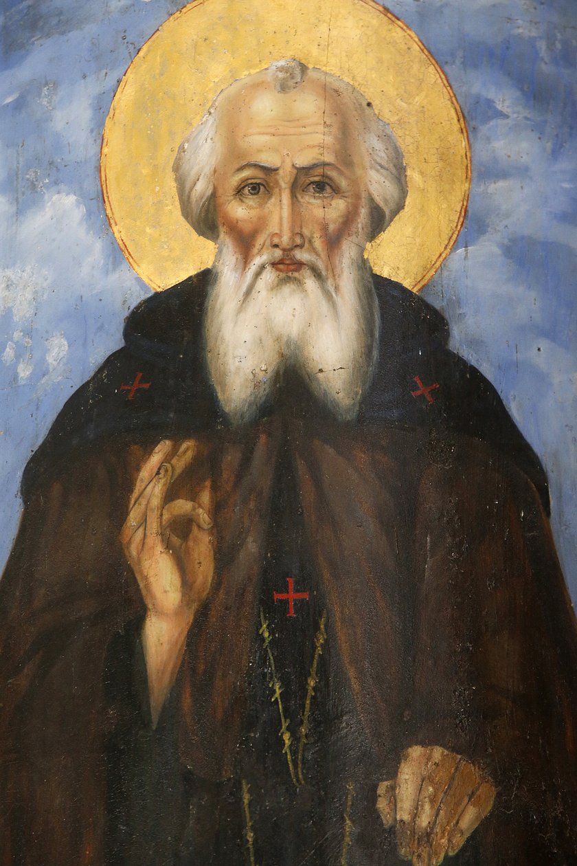 San Sava bendiciendo, iglesia de San Sava de Serbia de Unbekannt