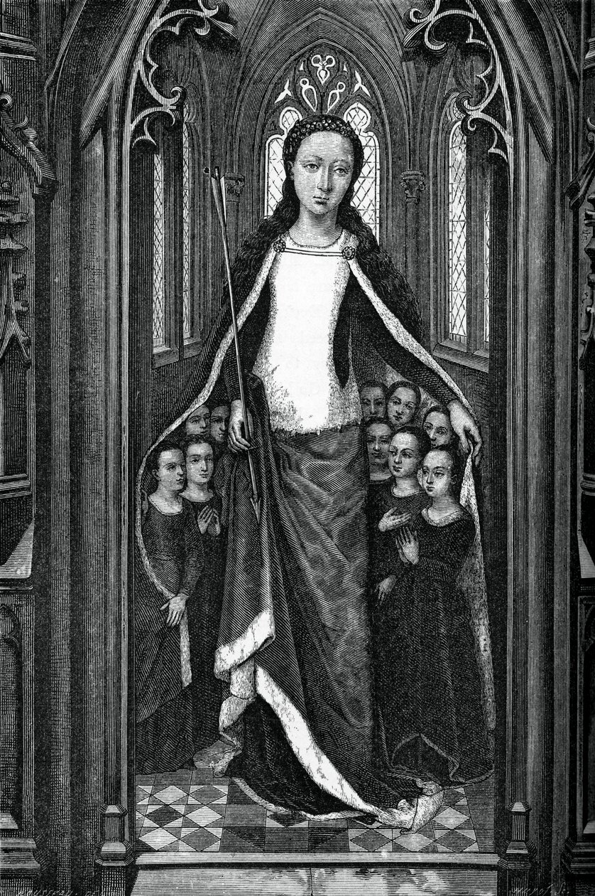 Santa Úrsula y las Santas Vírgenes, del Relicario de Santa Úrsula, 1489, 1870 de Unbekannt
