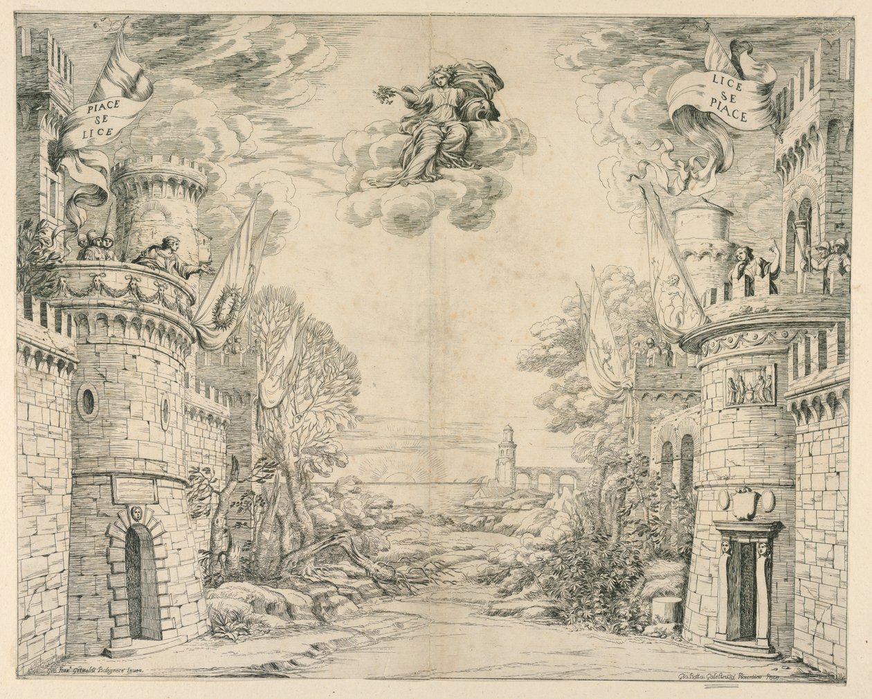 Escenografía para Il Trionfo della Pietà de Unbekannt