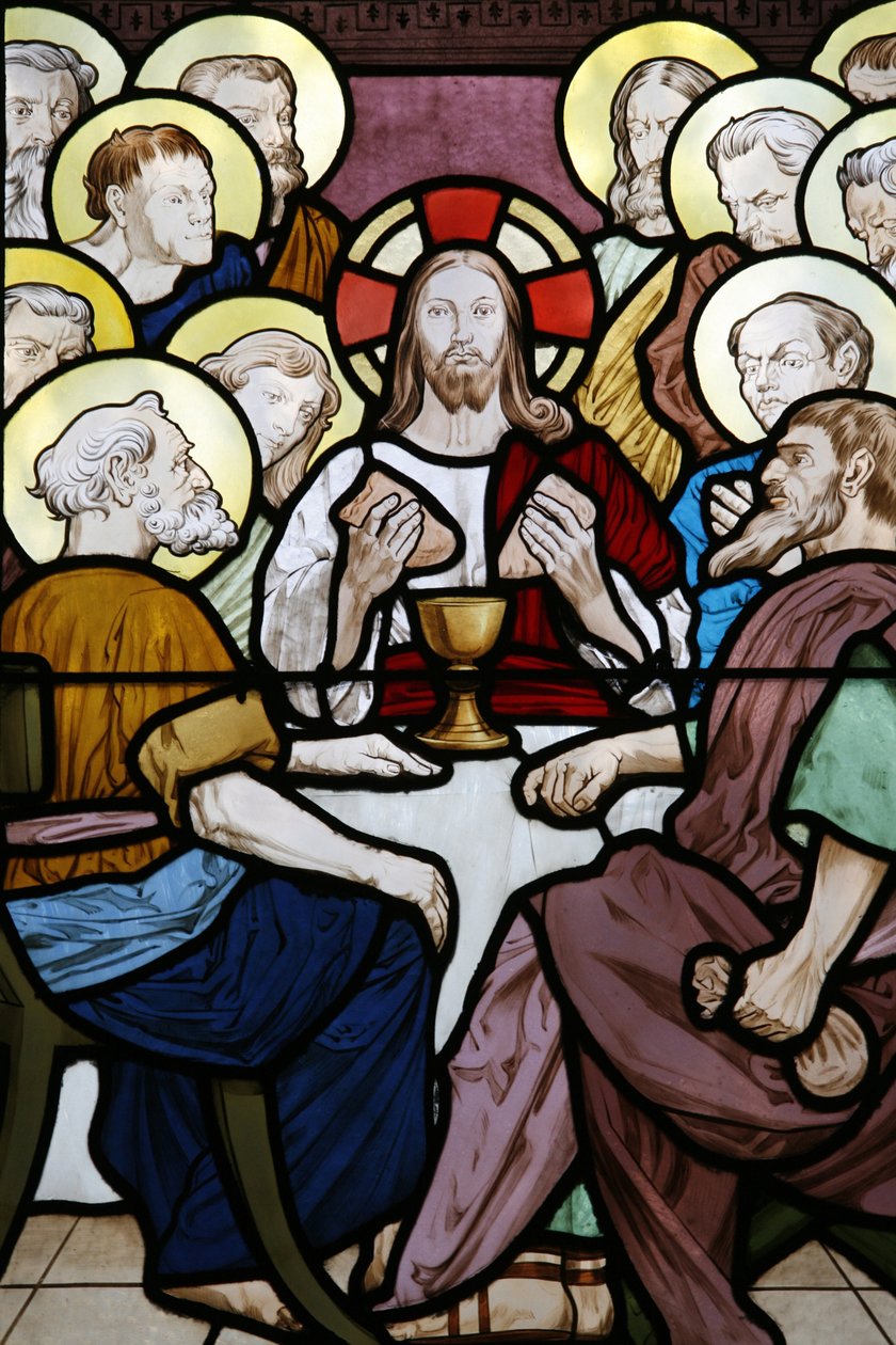 Vidriera en la iglesia de Saint-Honoré d