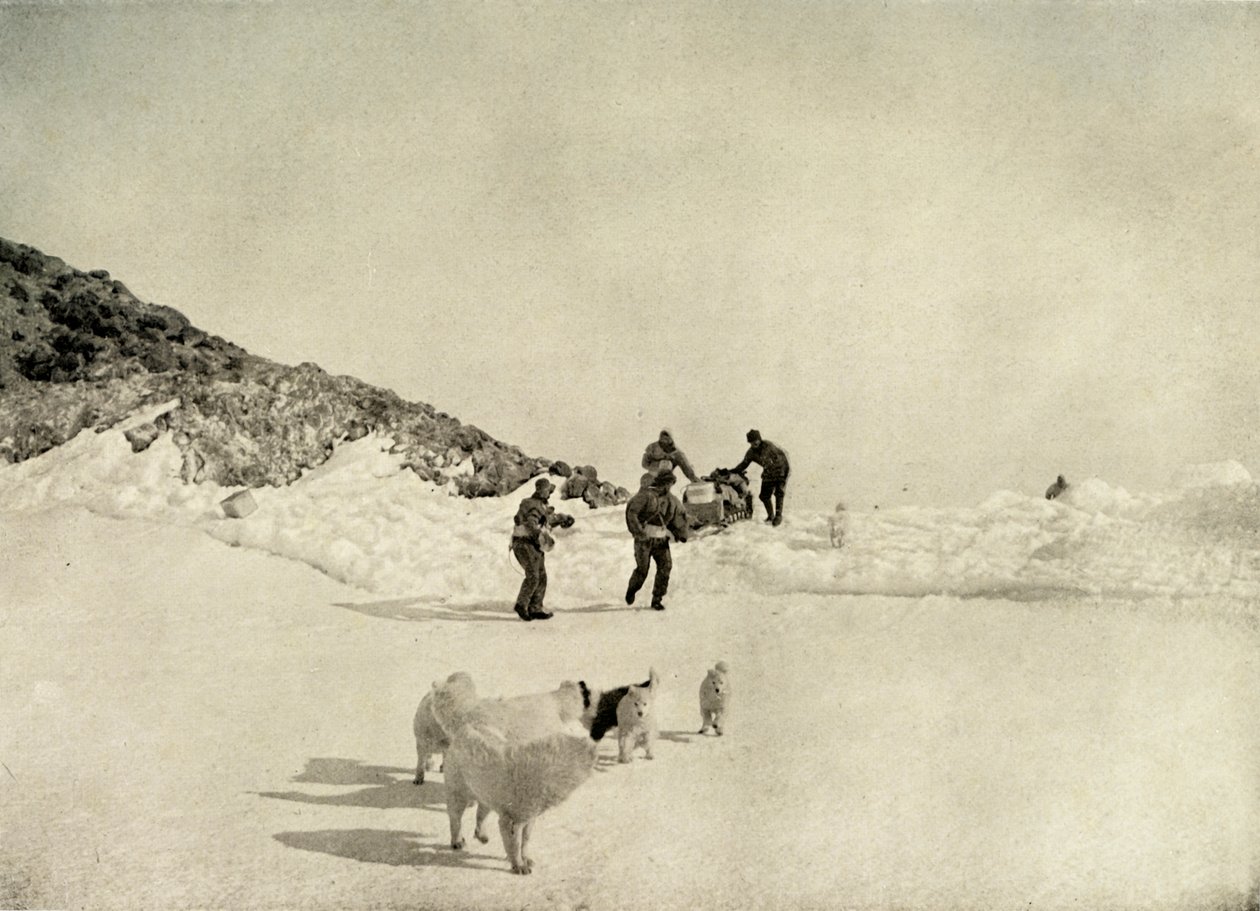 Inicio del Partido Occidental desde Cabo Royds, c. 1908-1909 de Unbekannt