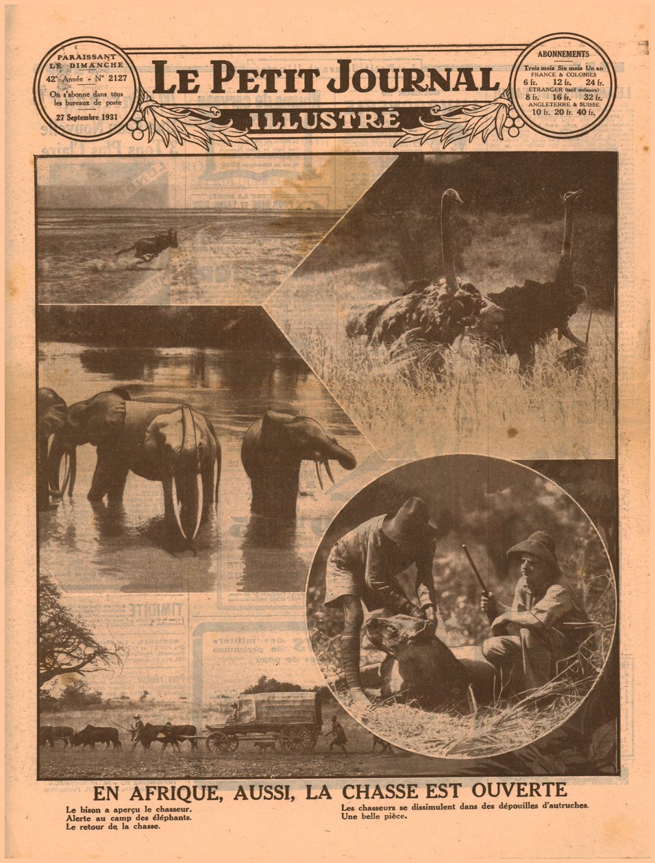 Inicio de la temporada de caza africana, 1931 de Unbekannt