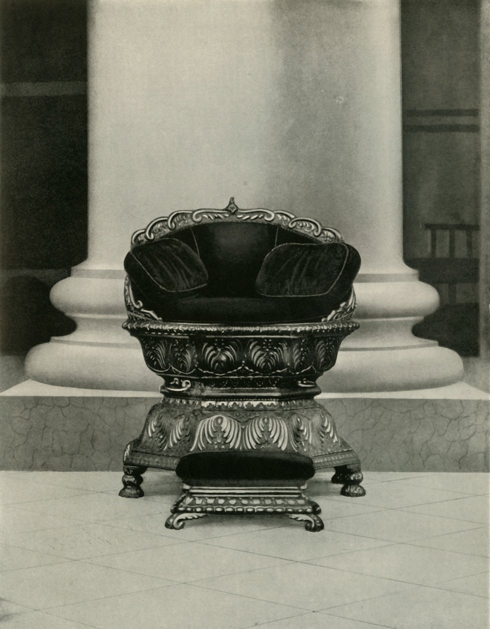 Asiento estatal de Tippu Sultan en la Casa de Gobierno, 1925 de Unbekannt