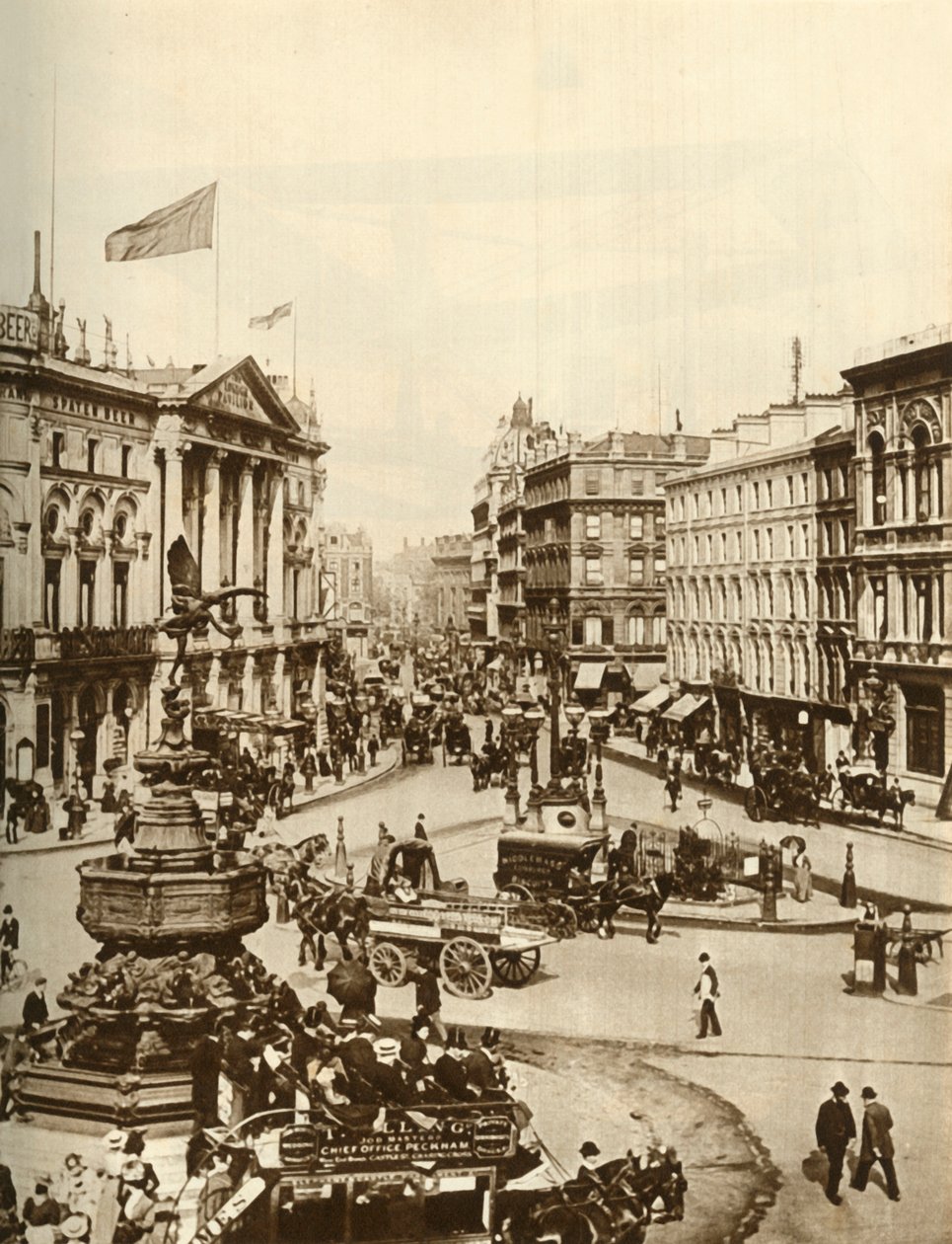 Estatua de Eros en Piccadilly Circus, Londres, c1910, 1935 de Unbekannt