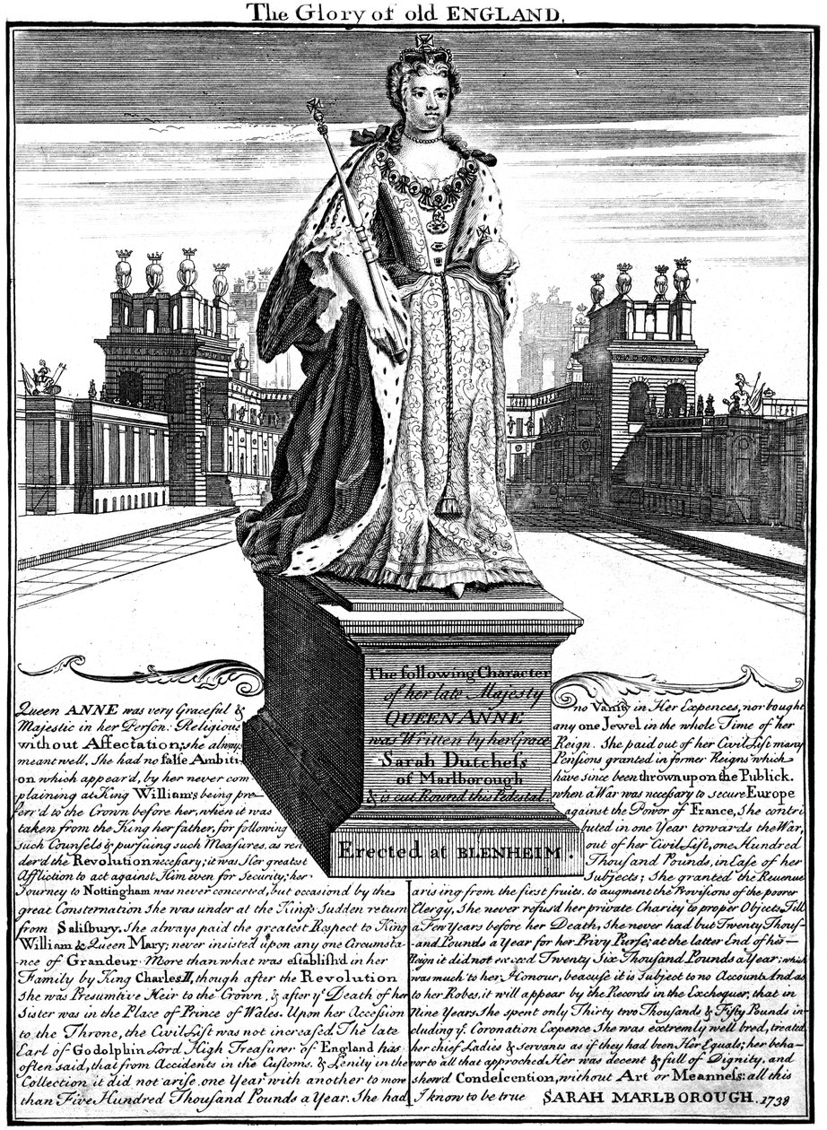 Estatua de la Reina Ana 1665-1714, Palacio de Blenheim, Oxfordshire de Unbekannt
