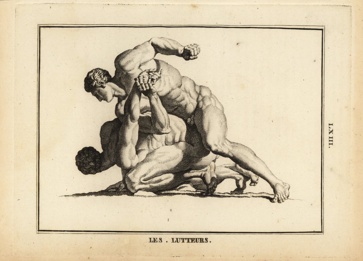 Estatua de dos luchadores masculinos desnudos de Unbekannt