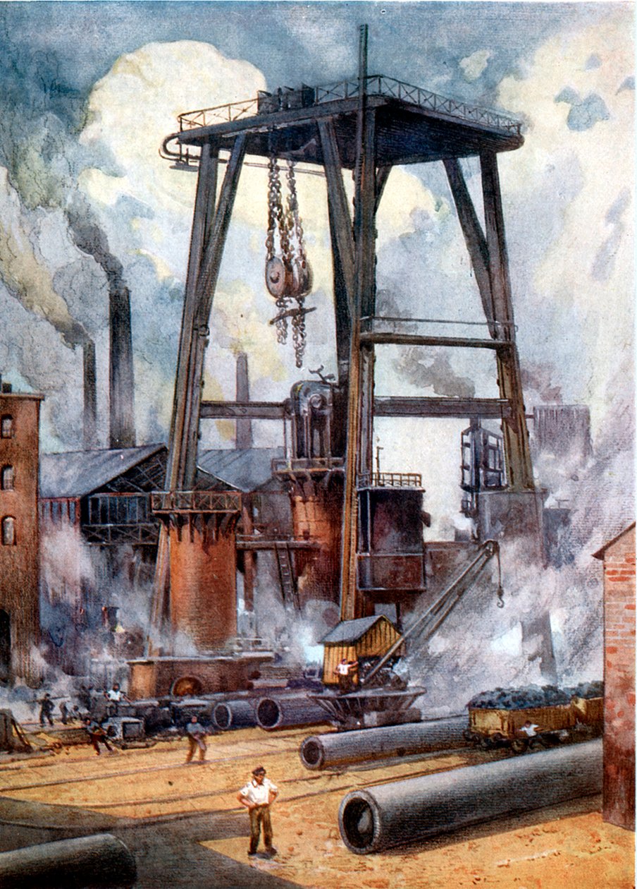 Fábrica de acero c. 1925 de Unbekannt