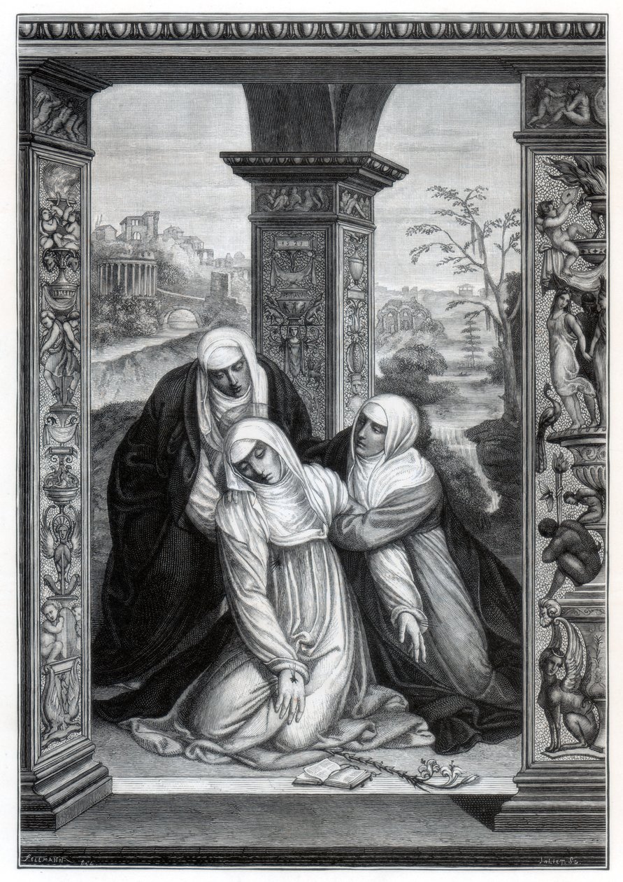 Estigmatización de Santa Catalina de Siena, 1870 de Unbekannt