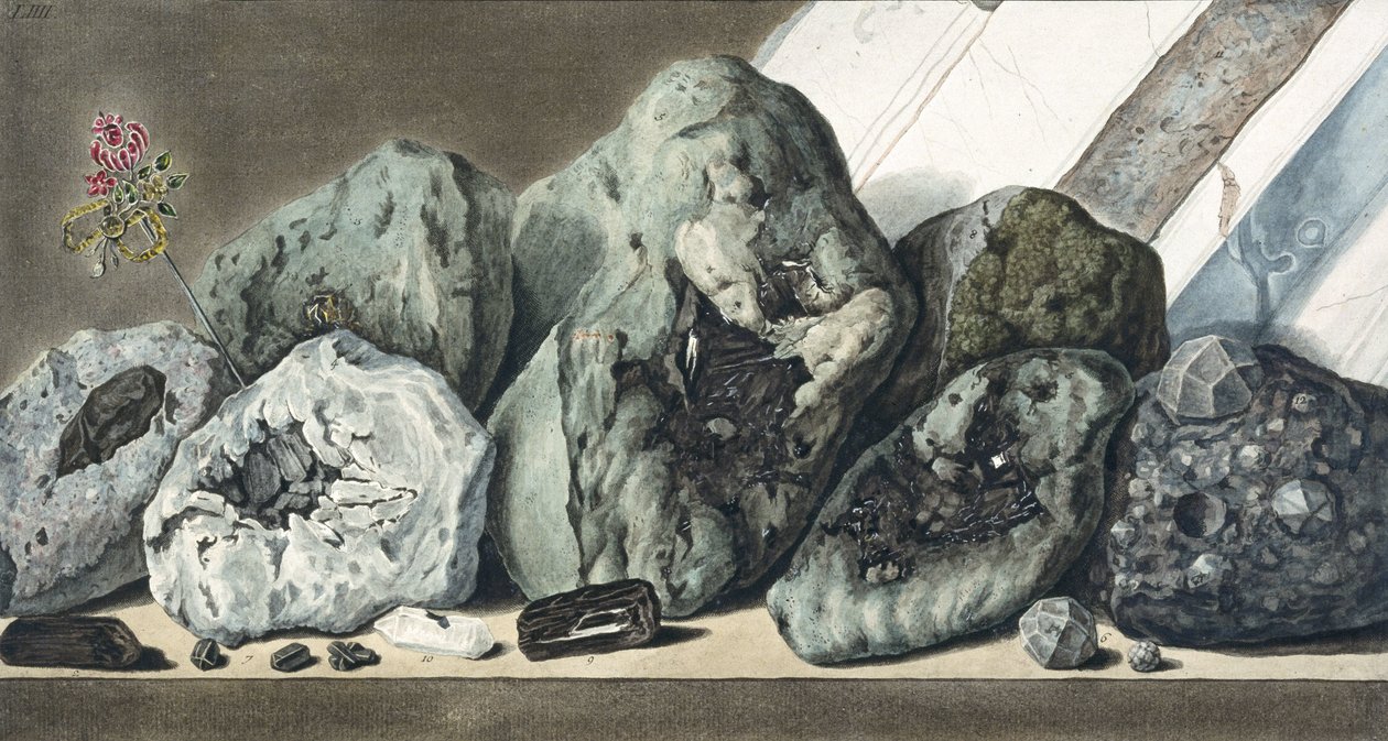 Piedras y cristales del Monte Vesubio, c. 1770 de Unbekannt
