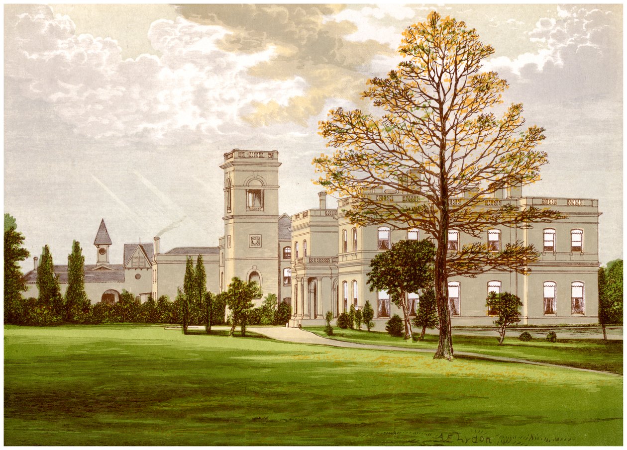 Stowlangtoft Hall, Suffolk, hogar de la familia Wilson, c1880 de Unbekannt