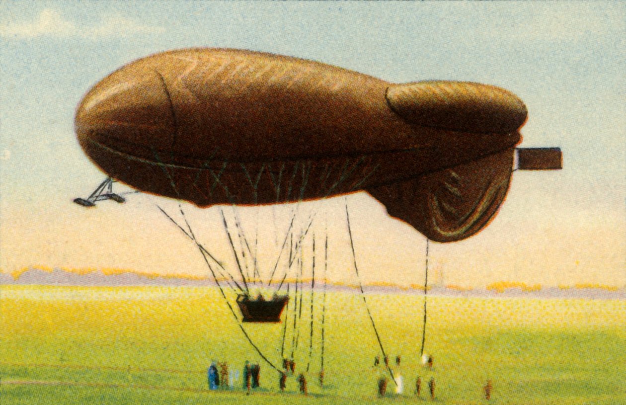 Globo de barrera aerodinámico con cesta, 1918, 1932 de Unbekannt