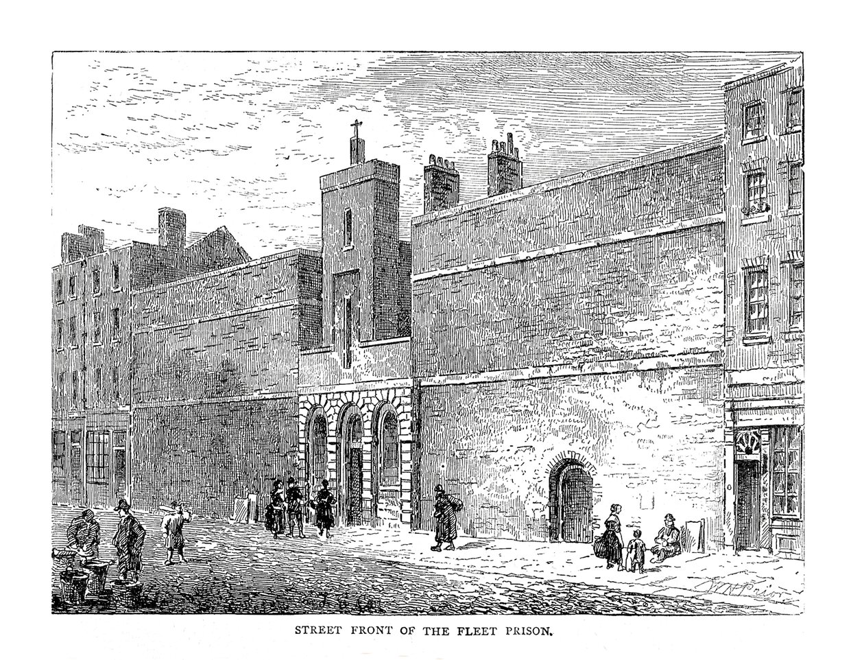 Frente de la calle de la prisión de Fleet, 1878 de Unbekannt