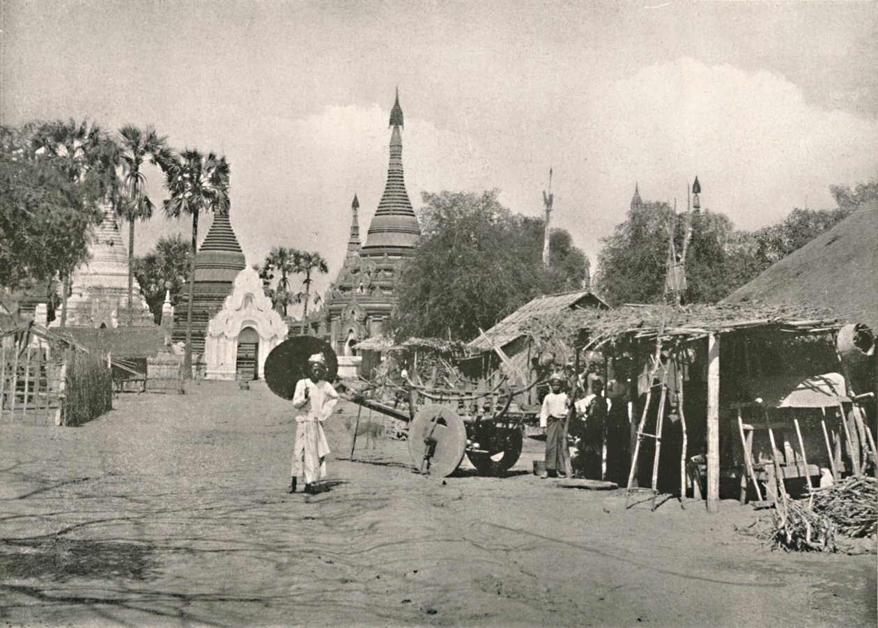 Escena de calle, Bhamo, 1900 de Unbekannt