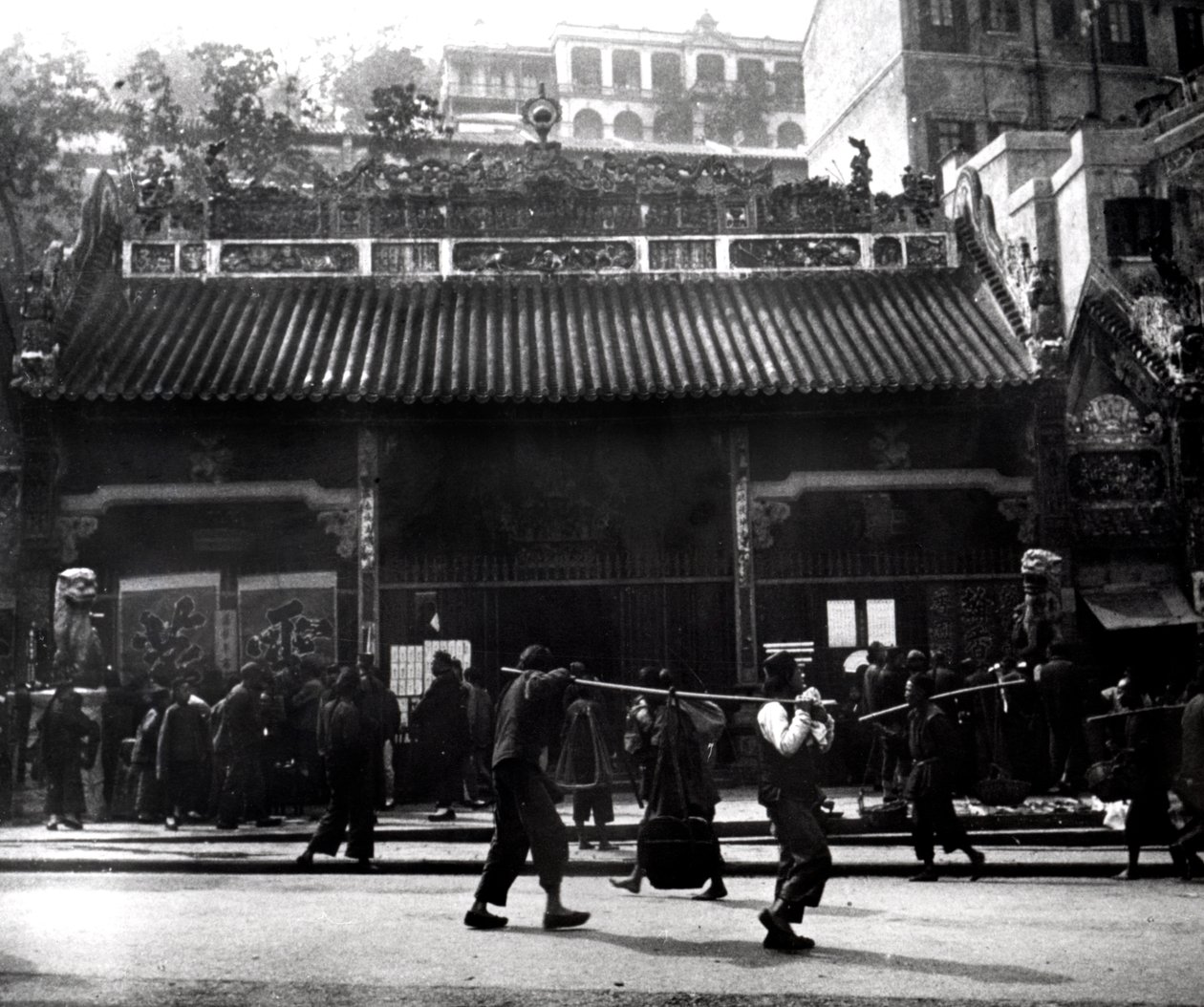 Escena callejera, Hong Kong, 1900 de Unbekannt