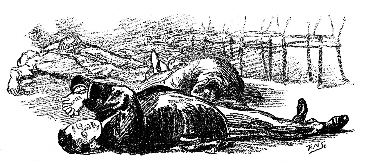 Sujetos hipnotizados por el sonido de un gong, 1891 de Unbekannt