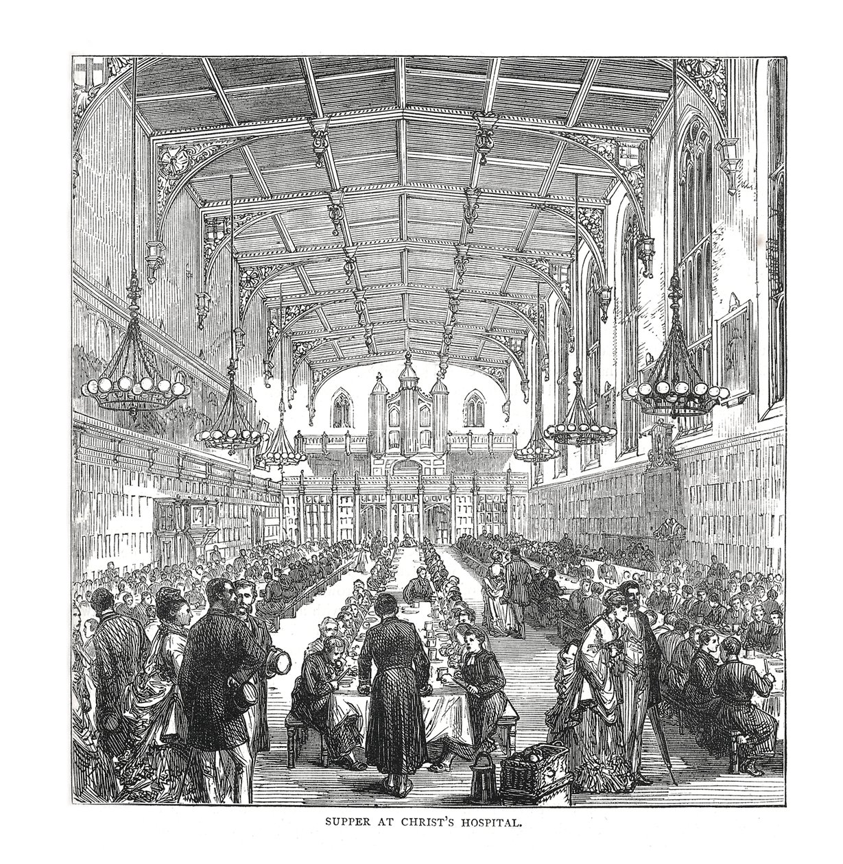 Cena en el Hospital de Cristo, 1878 de Unbekannt