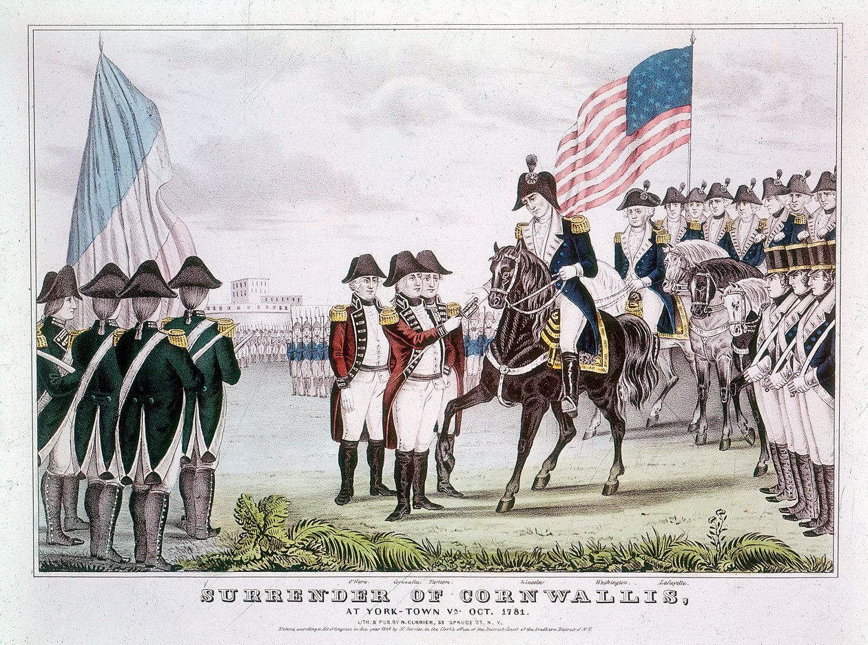 Rendición de Cornwallis, Yorktown, Virginia, 1781 de Unbekannt