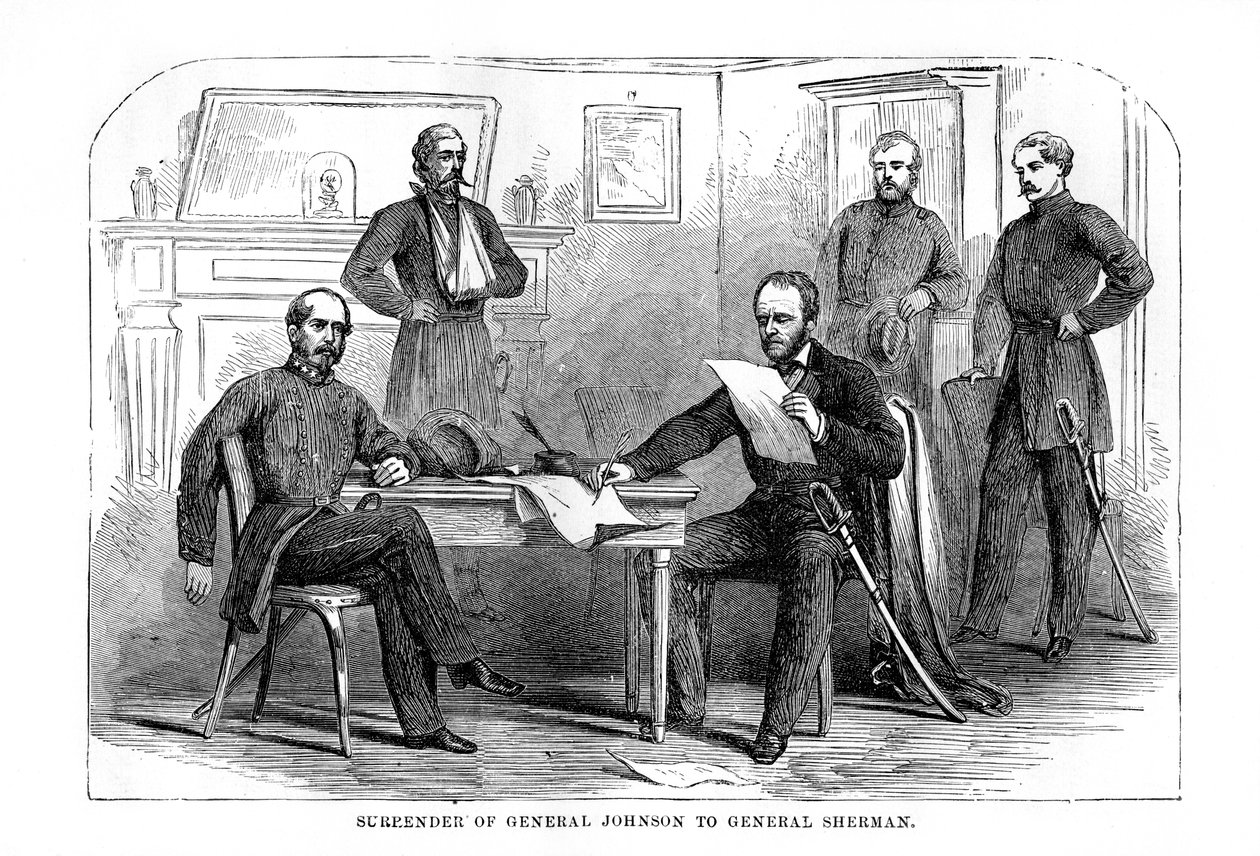 Rendición del General Johnston al General Sherman, 26 de abril de 1865, 1872 de Unbekannt