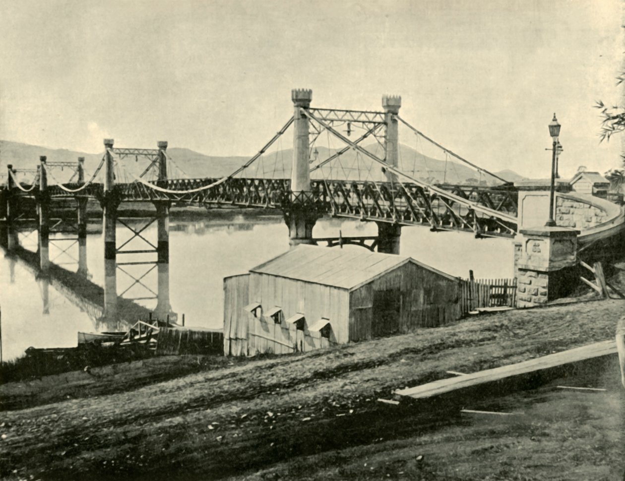 Puente colgante, sobre el Fitzroy, 1901 de Unbekannt