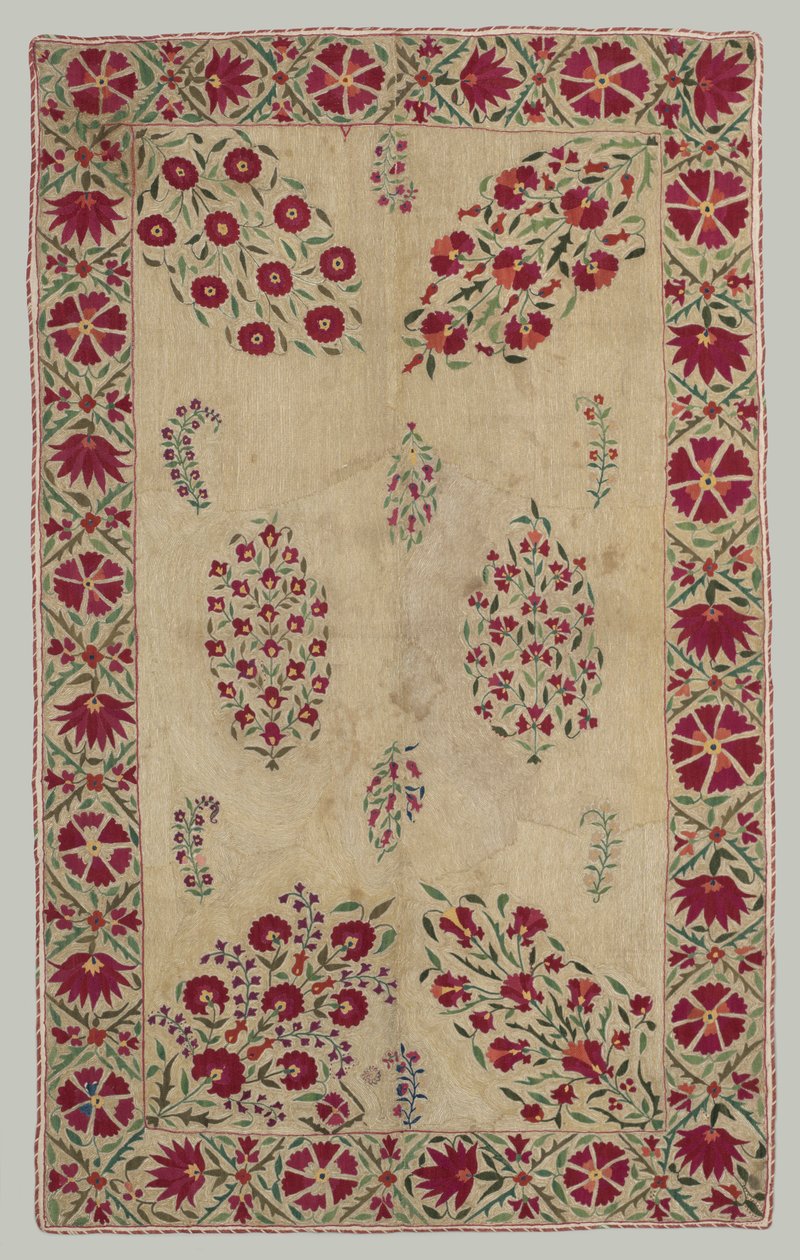 Suzani: cubierta de diván, 1700s de Unbekannt
