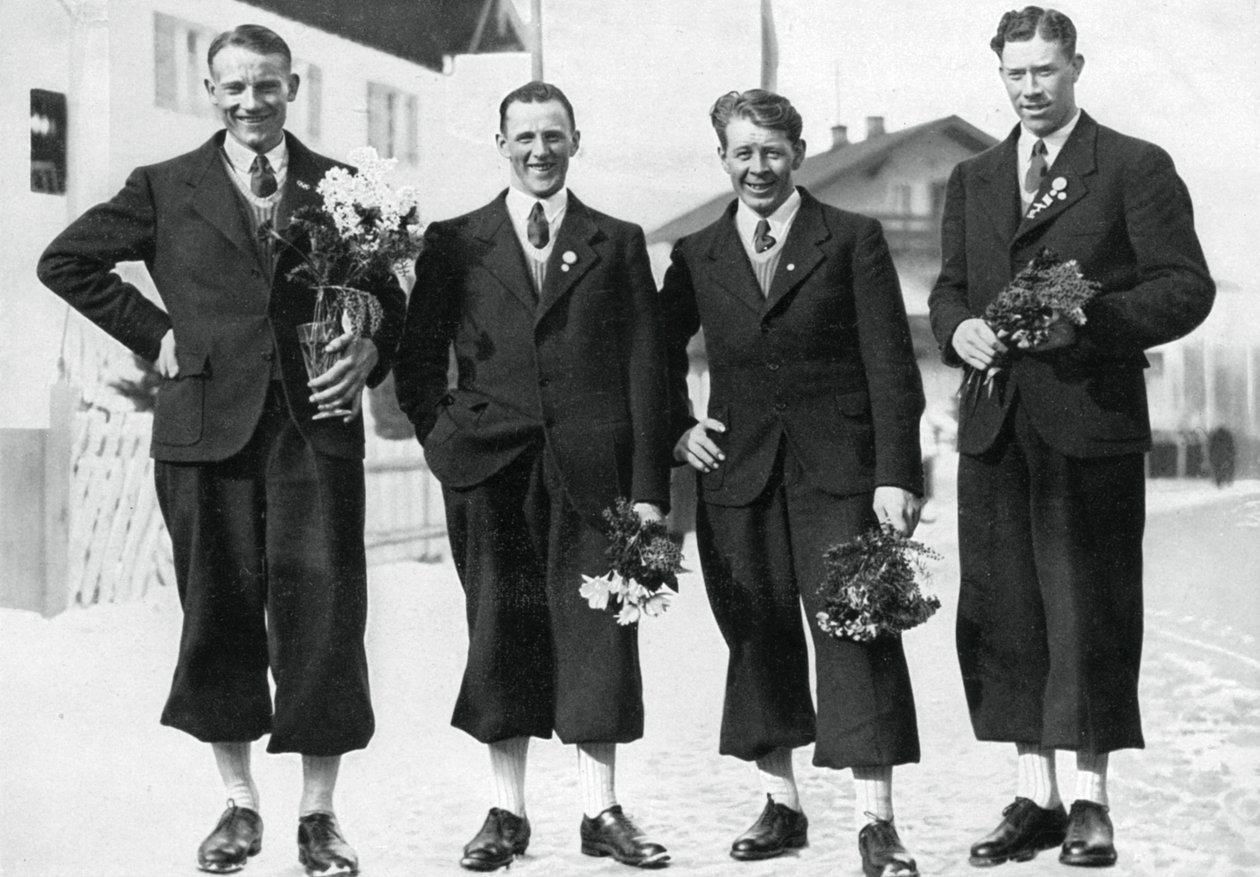 Equipo sueco de esquí de fondo, Juegos Olímpicos de Invierno, Garmisch-Partenkirchen, Alemania, 1936 de Unbekannt