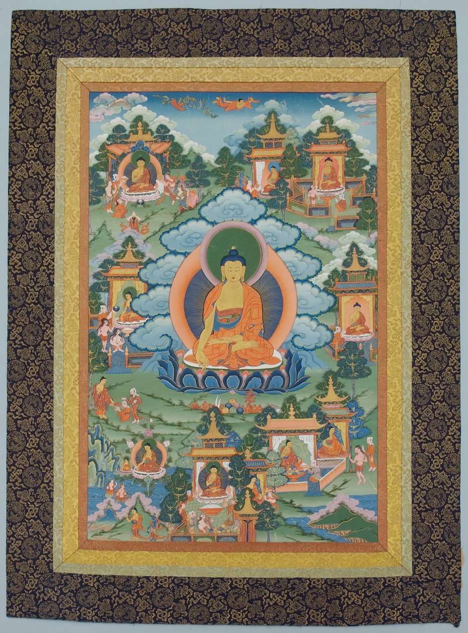 Tangka con Buda, siglo XIX de Unbekannt