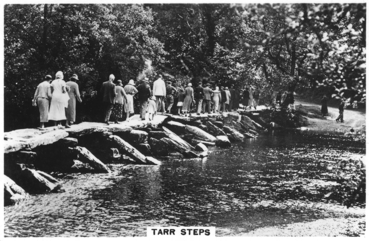 Tarr Steps, a través del río Barle en Exmoor, Somerset, 1937 de Unbekannt