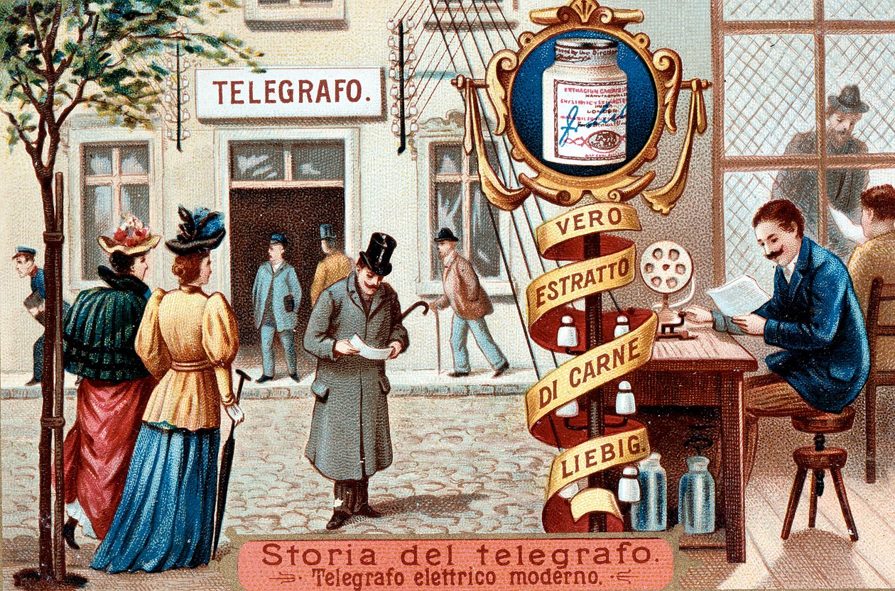 Oficina de telégrafos, c1900 de Unbekannt