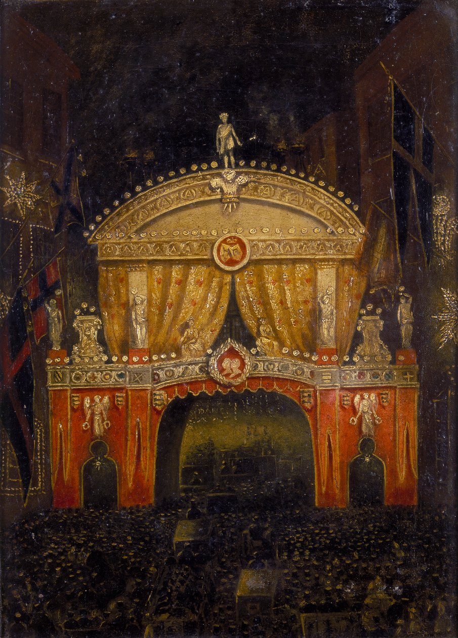 Temple Bar iluminado para el matrimonio del Príncipe de Gales, 11 de marzo de 1863 de Unbekannt