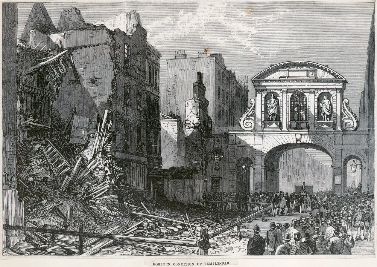 Temple Bar, Londres, 1877 de Unbekannt