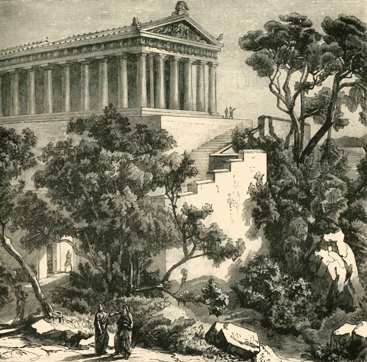 Templo de Poseidón en Kalauna, 1890 de Unbekannt