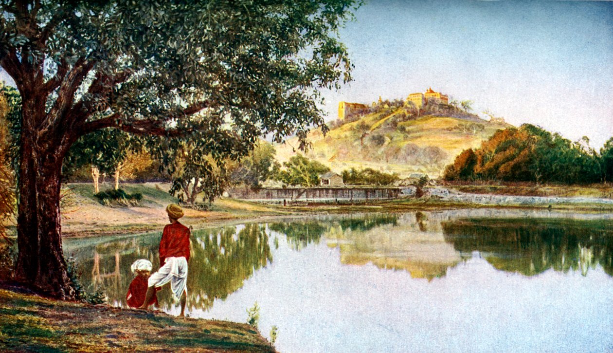 Templo a la diosa Parvati, esposa de Siva, suroeste de Pune, Maharashtra, India, c. 1924 de Unbekannt