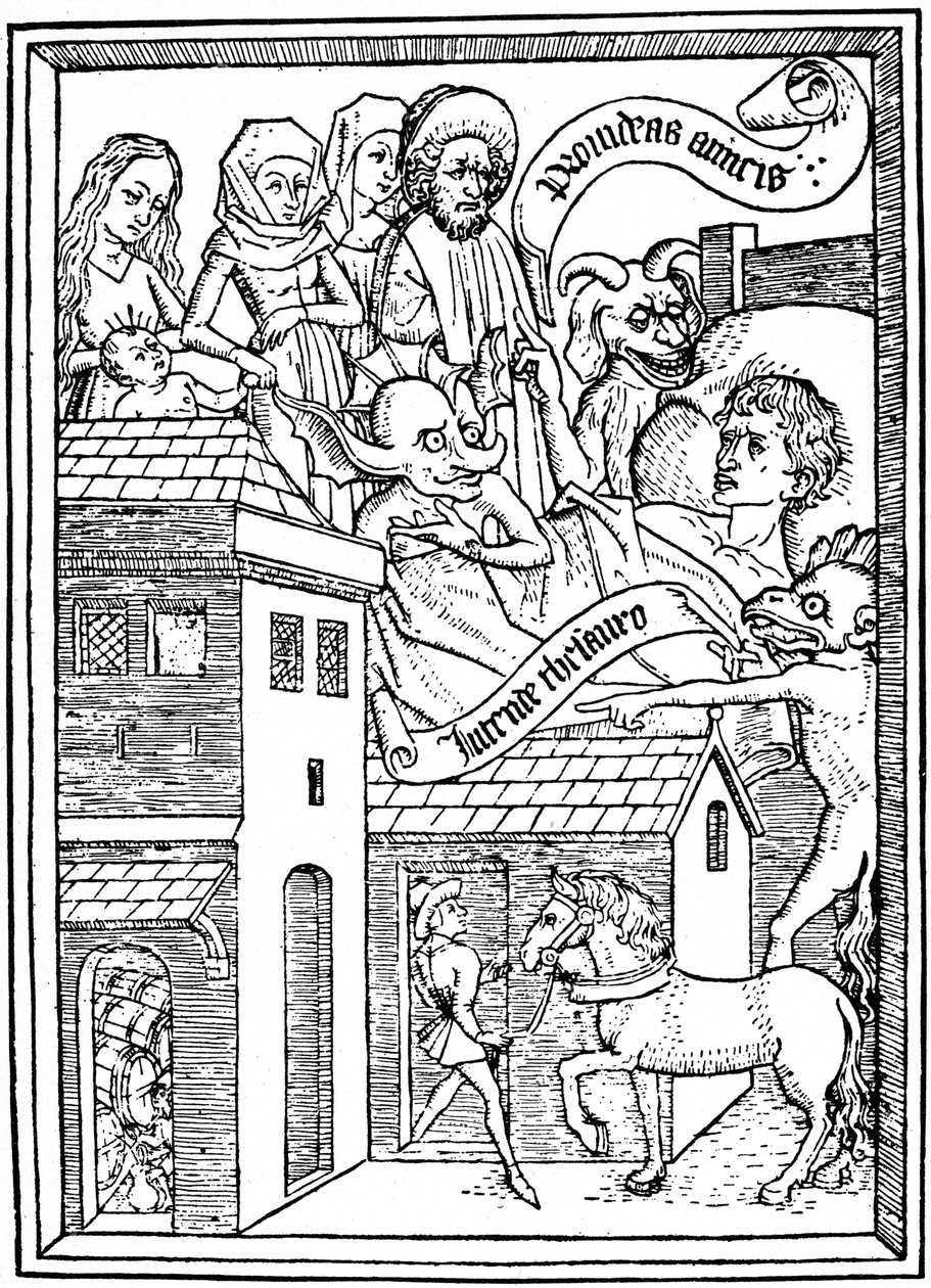Tentación a la avaricia, c. 1465, 1964 de Unbekannt