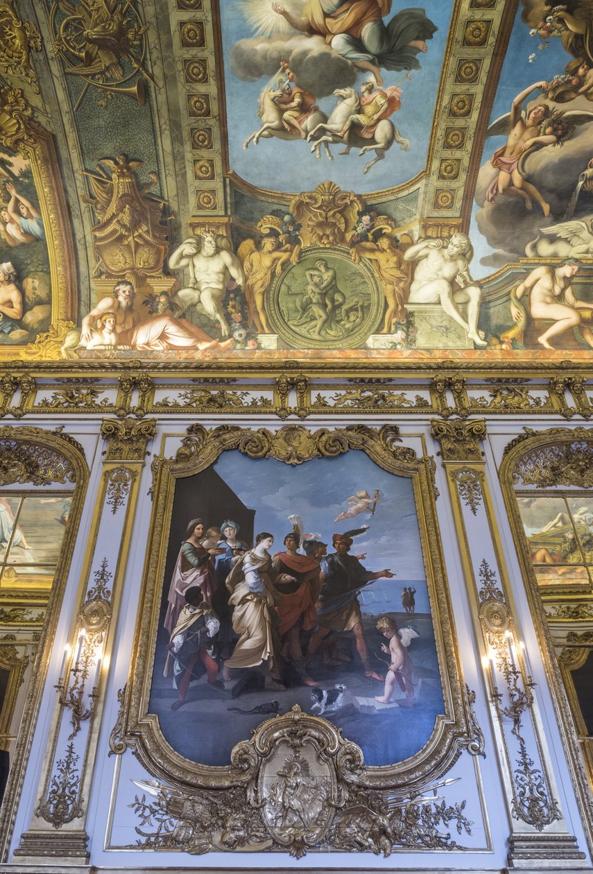 El rapto de Helena por Paris, copia de los talleres del Louvre de Unbekannt